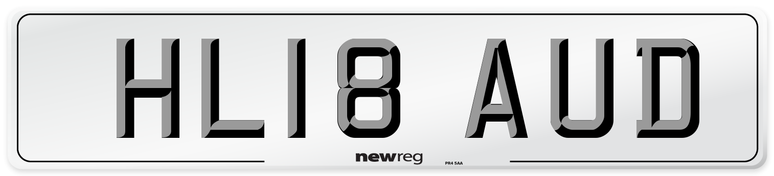 HL18 AUD Number Plate from New Reg